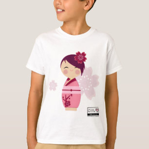 La camiseta de los niños de Kokeshi Sakura