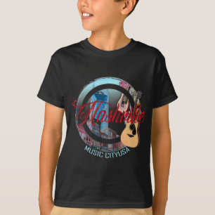 La camiseta de los niños de la ciudad de la músi