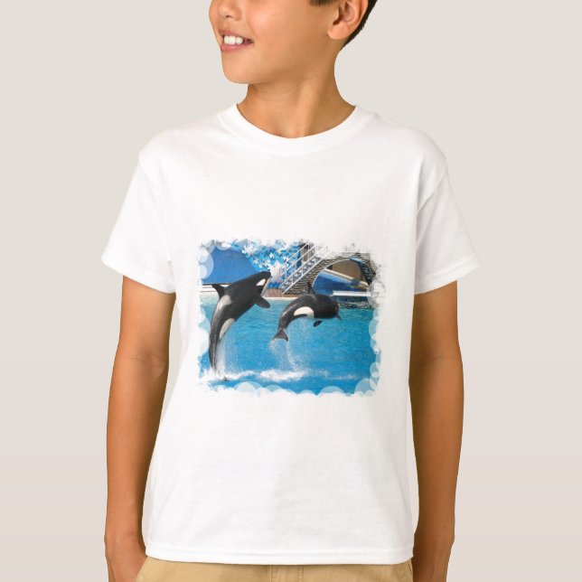 La camiseta de los niños de las ballenas de la (Anverso)