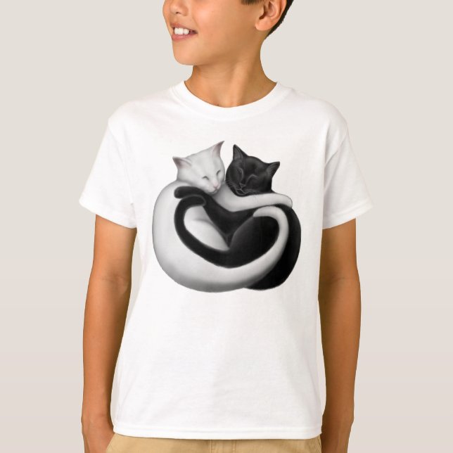 La camiseta de los niños de los gatos del amor (Anverso)