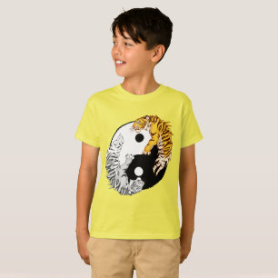 La camiseta de los niños de los tigres de Yin y d