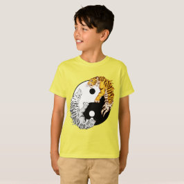 La camiseta de los niños de los tigres de Yin y de