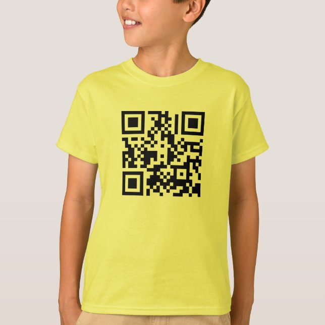 La camiseta de los niños del cubo el | de QR (Anverso)