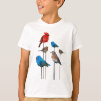 La camiseta de los niños del fiesta del pájaro