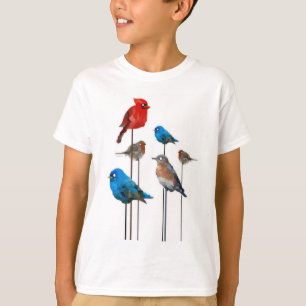 La camiseta de los niños del fiesta del pájaro