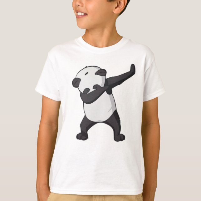 La camiseta de los niños del lenguado de la panda (Anverso)