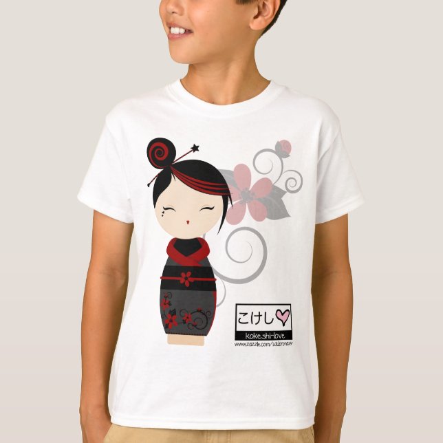 La camiseta de los niños góticos de Kokeshi (Anverso)