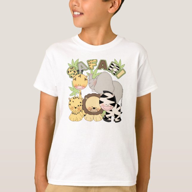 la camiseta de los niños lindos con los animales (Anverso)