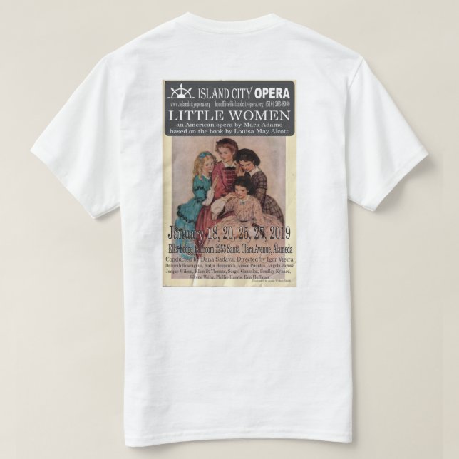 La camiseta de los pequeños hombres de las mujeres (Reverso del diseño)