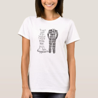 La camiseta de los votos matrimoniales de la novia