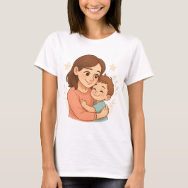 La camiseta de mamá y hijo abraza a Personalizado 