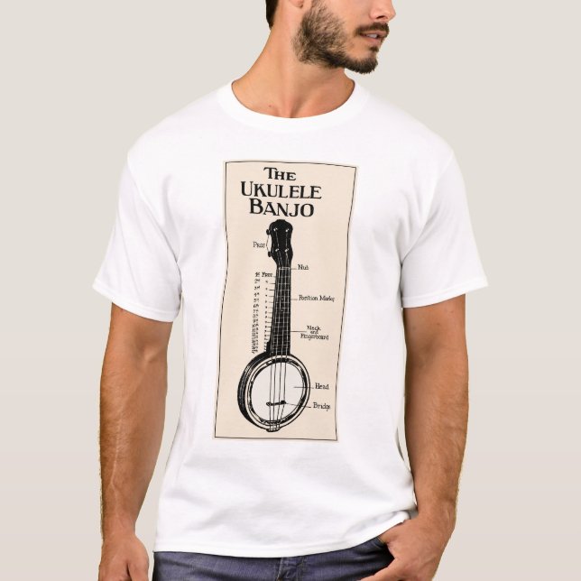 La camiseta de manga corta ligera del Ukulele de (Anverso)