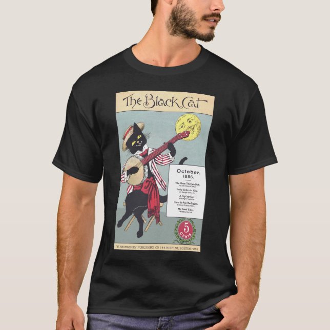 La camiseta de manga corta oscura de los hombres (Anverso)
