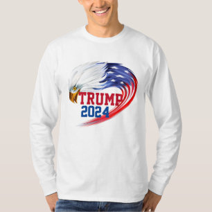 La camiseta de manga de largo plazo de Eagle Trump