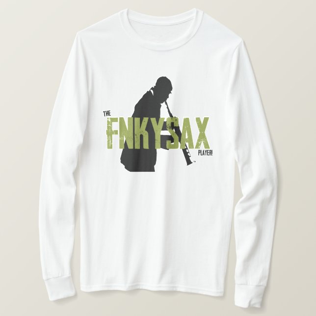 La camiseta de manga larga del jugador de FnkySax (Anverso del diseño)