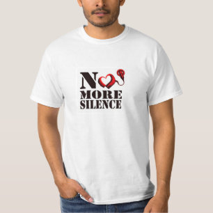 La camiseta de no más de hombres del silencio