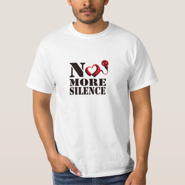 La camiseta de no más de hombres del silencio (Anverso)
