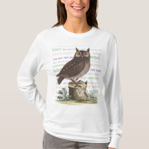 La camiseta de Owl Watcher con sonidos de búho, le