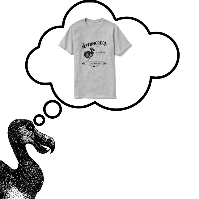 La camiseta de pájaro de Nevermore Dodo (Subido por el creador)
