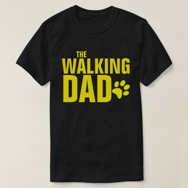 La camiseta de papá de perro que camina (Diseño del anverso)
