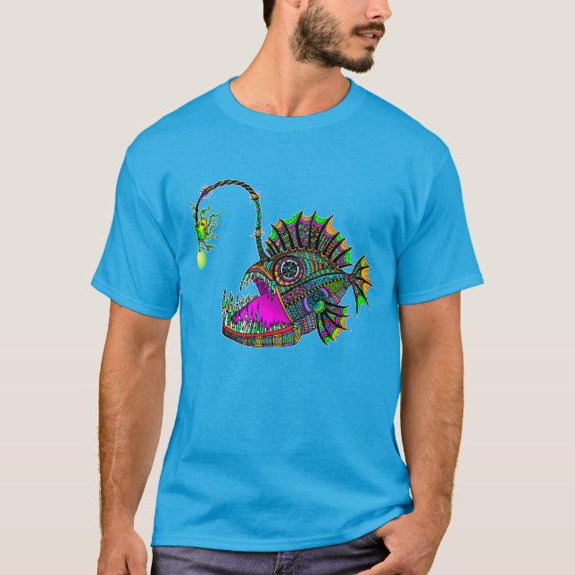La camiseta de pescador de los hombres eléctricos (Anverso)