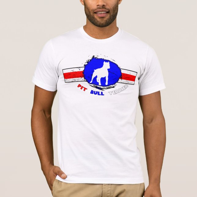 La camiseta de pitbull de los hombres americanos (Anverso)