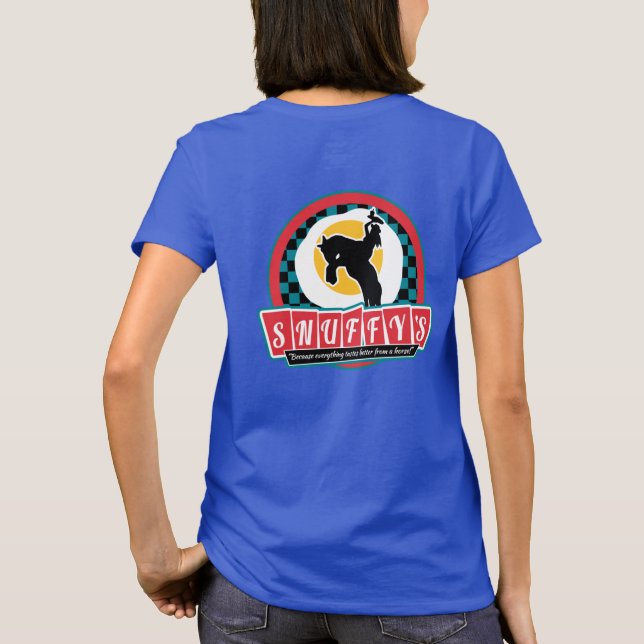 La camiseta de Snuffy de las mujeres (Reverso)