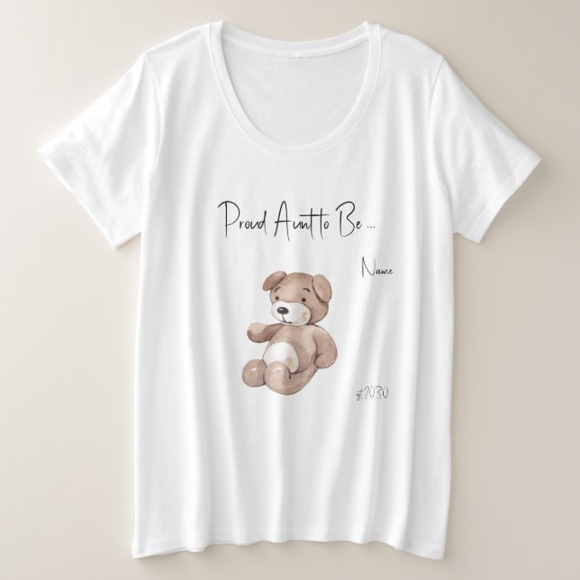 La camiseta de tamaño Tía-To-Be Boho Baby Shower P (Anverso del diseño)