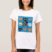 La Camiseta de The Kitty Bunch Amante de Gatos Lin