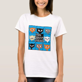 La Camiseta de The Kitty Bunch Amante de Gatos Lin