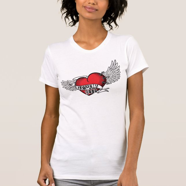 La camiseta de una mujer alegremente buena - Blanc (Anverso)