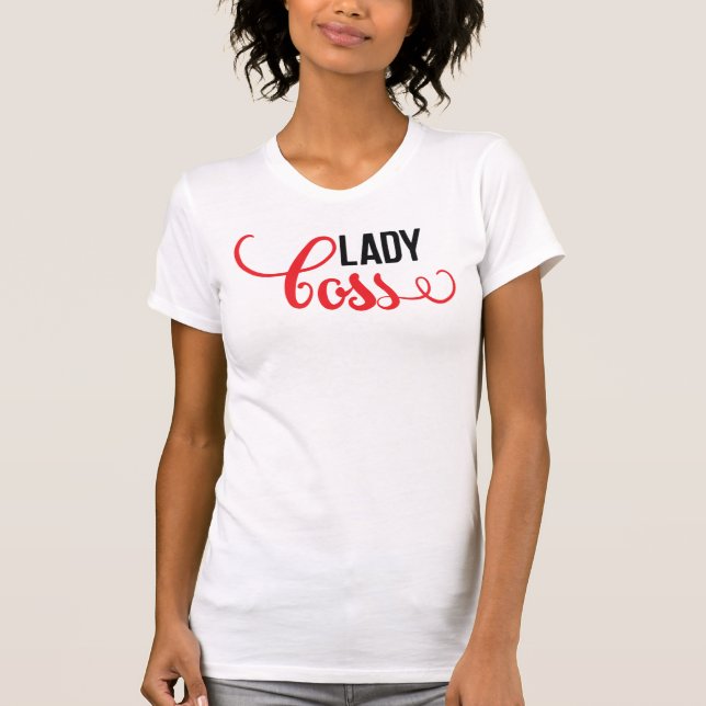 La camiseta de una mujer fresca de Lady Boss (Anverso)