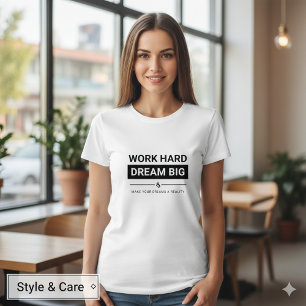 La camiseta de una mujer motivacional de ensueño