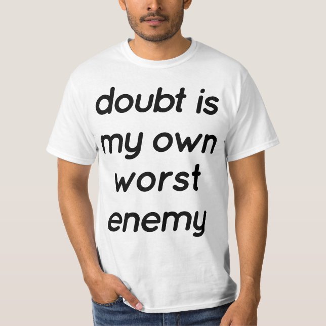 La camiseta de valor de los hombres duda (Anverso)