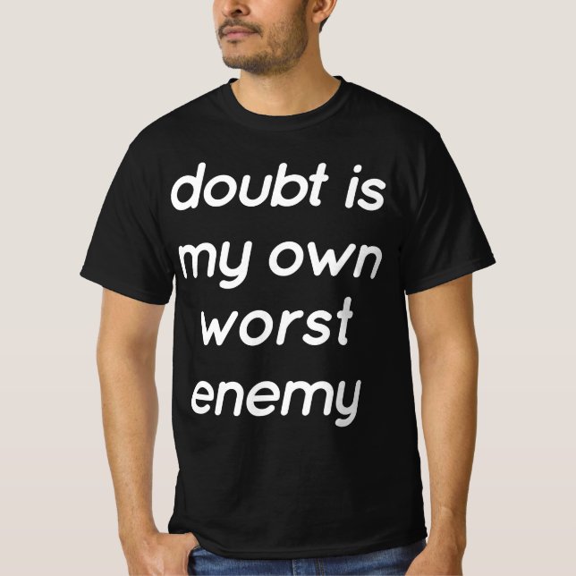 La camiseta de valor de los hombres duda (Anverso)