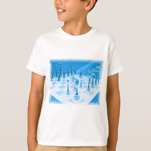 La camiseta del ajedrez del niño estratégico del
