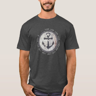 La camiseta del ancla de los hombres sucios