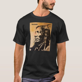 La camiseta del antepasado del nativo americano
