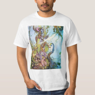 La camiseta del arte del vintage de little mermaid