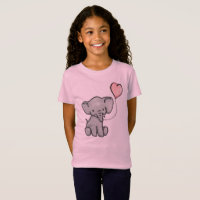 La camiseta del bebé del chica rosado lindo del