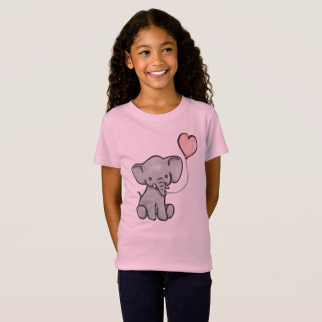 La camiseta del bebé del chica rosado lindo del (Anverso completo)