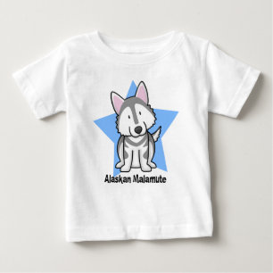 La camiseta del bebé del Malamute de Alaska de la