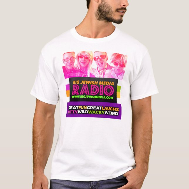 La camiseta del blanco del LOGOTIPO del PROGRAMA (Anverso)