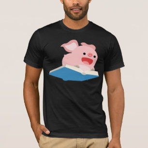 La camiseta del cerdo del libro y del dibujo