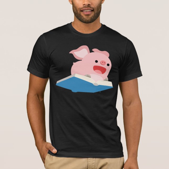 La camiseta del cerdo del libro y del dibujo (Anverso)