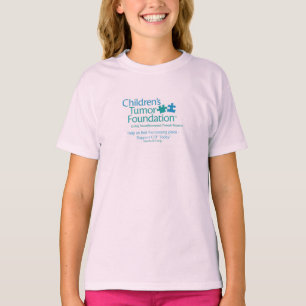 La camiseta del chica de la fundación del tumor d
