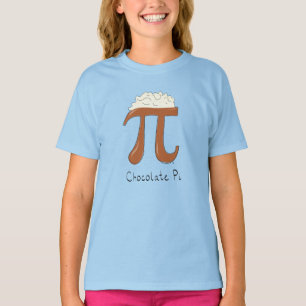 La camiseta del chica de la matemáticas pi del