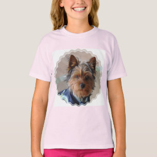 La camiseta del chica de Yorkie Terrier