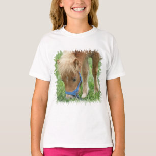 La camiseta del chica del potro de Shetland