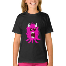 La camiseta del chica rosado del monstruo